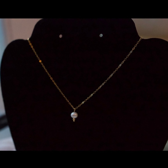 14K (STAMPED) Gold Filled Natural Freshwater Pearl Necklace - Picture 2 of 6